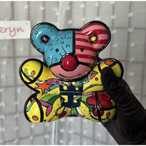 2010 Romero Britto "Royal Caribbean Bear" pop art sculpture figurine